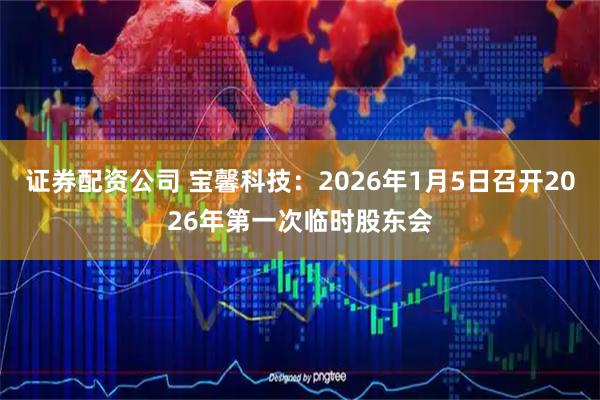 证券配资公司 宝馨科技：2026年1月5日召开2026年第一次临时股东会