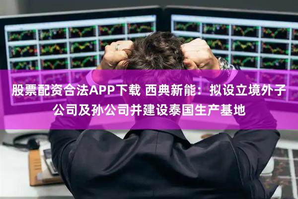 股票配资合法APP下载 西典新能：拟设立境外子公司及孙公司并建设泰国生产基地